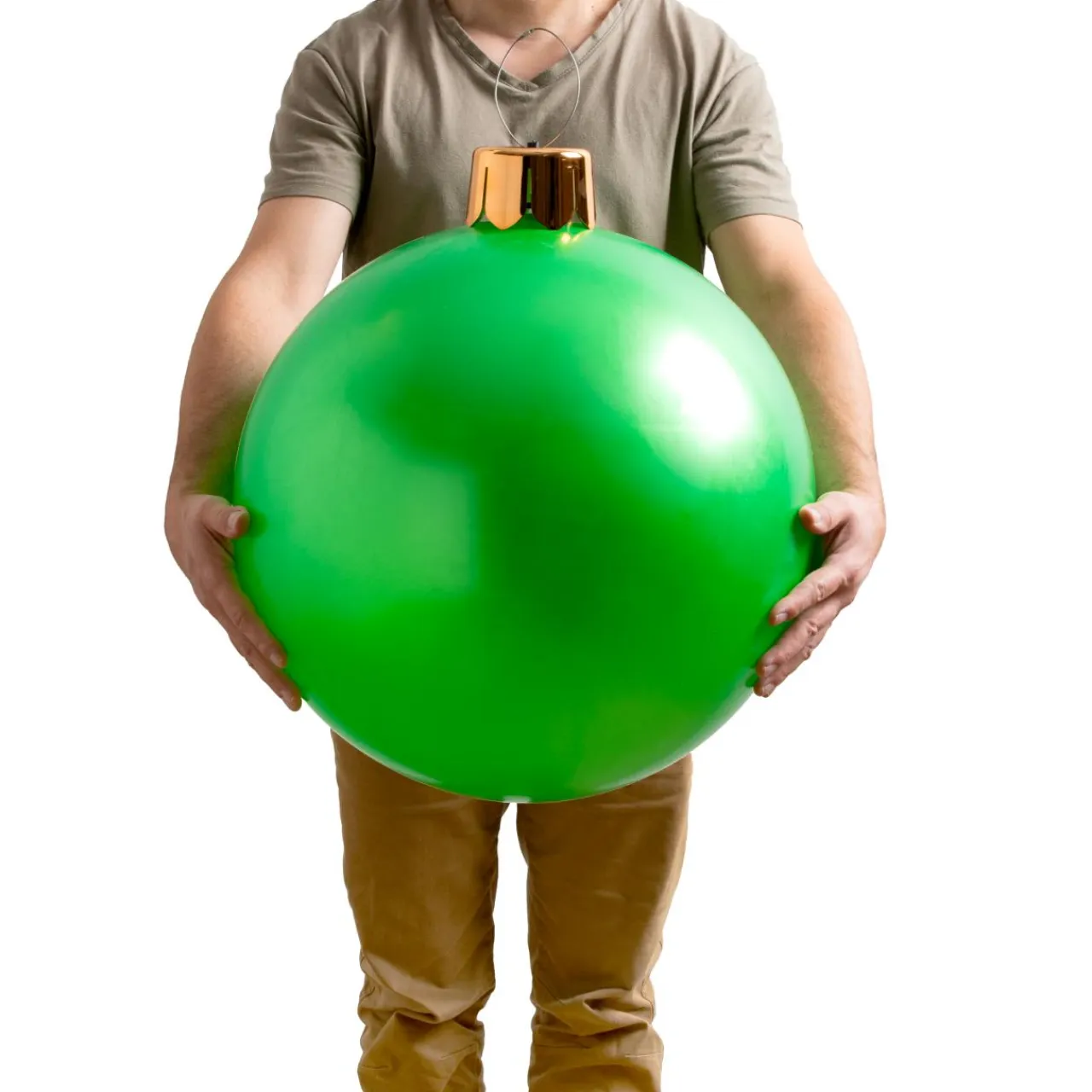 KOOPMAN Grande boule de Noël gonflable (D45 cm) Vert Outlet