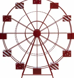 JJA Grande roue en métal Géante (H170 cm) Fête foraine Rouge