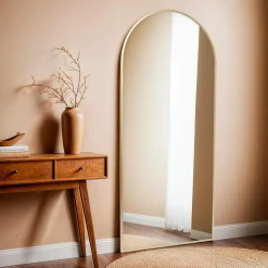 EMINZA Grand Miroir à poser en métal (H180 cm) Dallas Dé Or Clearance