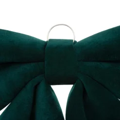 JJA Grand nœud de Noël (H35 cm) Prestige velours Vert sapin Clearance
