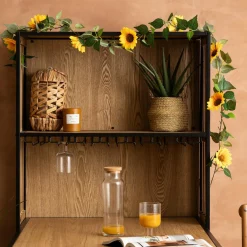 Atmosphera, cru017dateur d'intu017drieur Guirlande artificielle tournesol (180 cm) Naki Jaune Discount