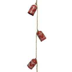 KAEMINGK Guirlande déco (1,10 m ) Cloches de Noël Rouge Clearance