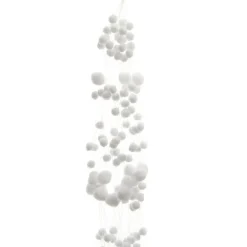 KAEMINGK Guirlande de boules de neige (135 cm) Porta grande he Blanc New