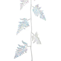 KAEMINGK Guirlande de feuille (110 cm) Fougère Royale Irisée Blanc irisé Outlet