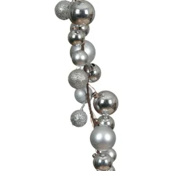 KAEMINGK Guirlande de Noël (180 cm) Boules de Noël Argent Discount