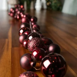 KAEMINGK Guirlande de Noël (180 cm) Boules de Noël Bordeaux Outlet