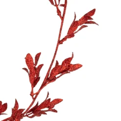 FEERIC LIGHTS Guirlande de Noël (180 cm) Feuilles pailletées Rouge Online