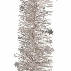 KAEMINGK Guirlande de Noël (D10 cm) étoilée Alpine Rose poudré Discount