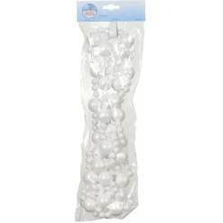 KAEMINGK Guirlande de perles en mousse (180 cm) Noël pailleté Blanc Best