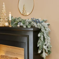 KAEMINGK Guirlande de sapin (270 cm - D20) Aspen Vert enneigé Sapin enneigé Hot