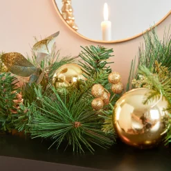 FEERIC LIGHTS Guirlande de sapin (200 cm) Feuilles d'eucalyptus Vert Sapin vert New
