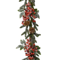 KAEMINGK Guirlande de sapin (180 cm) Jour de fête pailleté Rouge Online