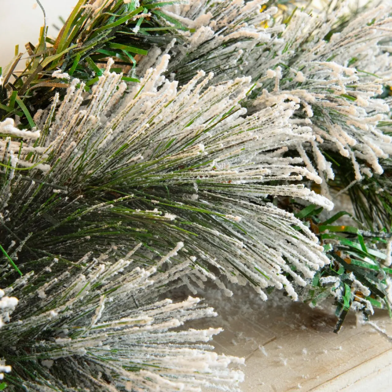 EMINZA Guirlande de sapin lumineuse (180 cm - D25) Edmonton Vert enneigé et blanc chaud Sapin enneigé lumineux Hot