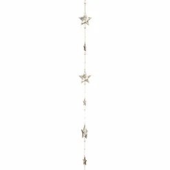 Feeric Lights & Christmas Guirlande en bois (1,5 m) Etoiles et fourrure Naturel