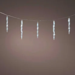 KAEMINGK Guirlande lumineuse connectable 3,60 m 60 LED câble transparent Glaçons effet Flash Blanc froid Online