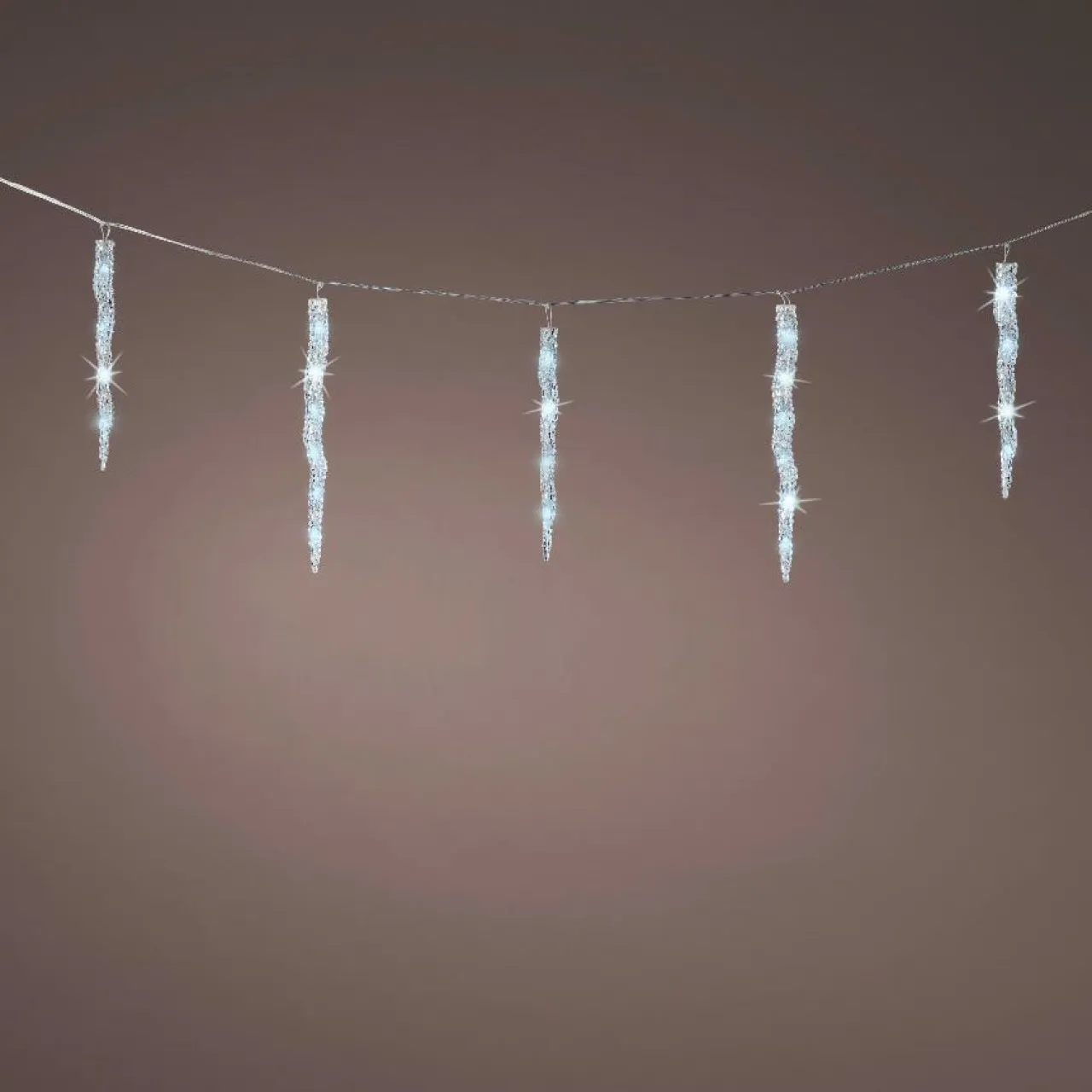KAEMINGK Guirlande lumineuse connectable 3,60 m 60 LED câble transparent Glaçons effet Flash Blanc froid Online