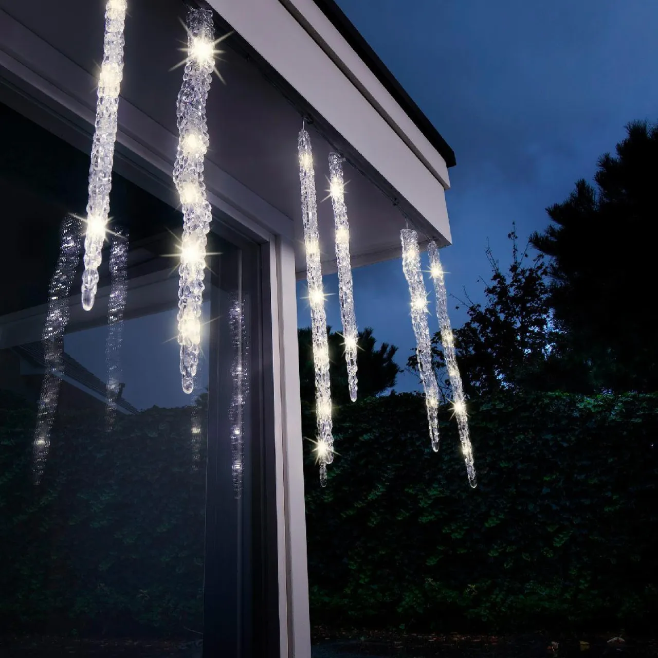 KAEMINGK Guirlande lumineuse connectable 3,60 m 60 LED Glaçons effet Flash Blanc chaud Online
