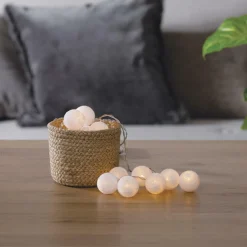 ATMOSPHERA Guirlande lumineuse déco 16 boules 2,4 m Maribel he Blanc New