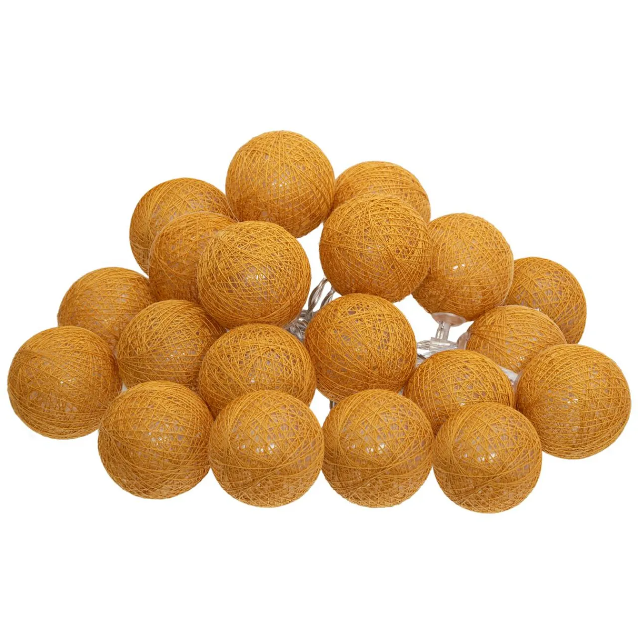 ATMOSPHERA Guirlande lumineuse déco 20 boules 4,36 m Bobina Jaune moutarde Sale