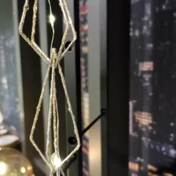 KAEMINGK Guirlande lumineuse déco à piles 1,9 m Diamanti Blanc chaud Hot