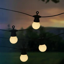 KAEMINGK Guirlande lumineuse de jardin solaire 10 LED (4,5 m) Guinguette estivale Blanc chaud Best