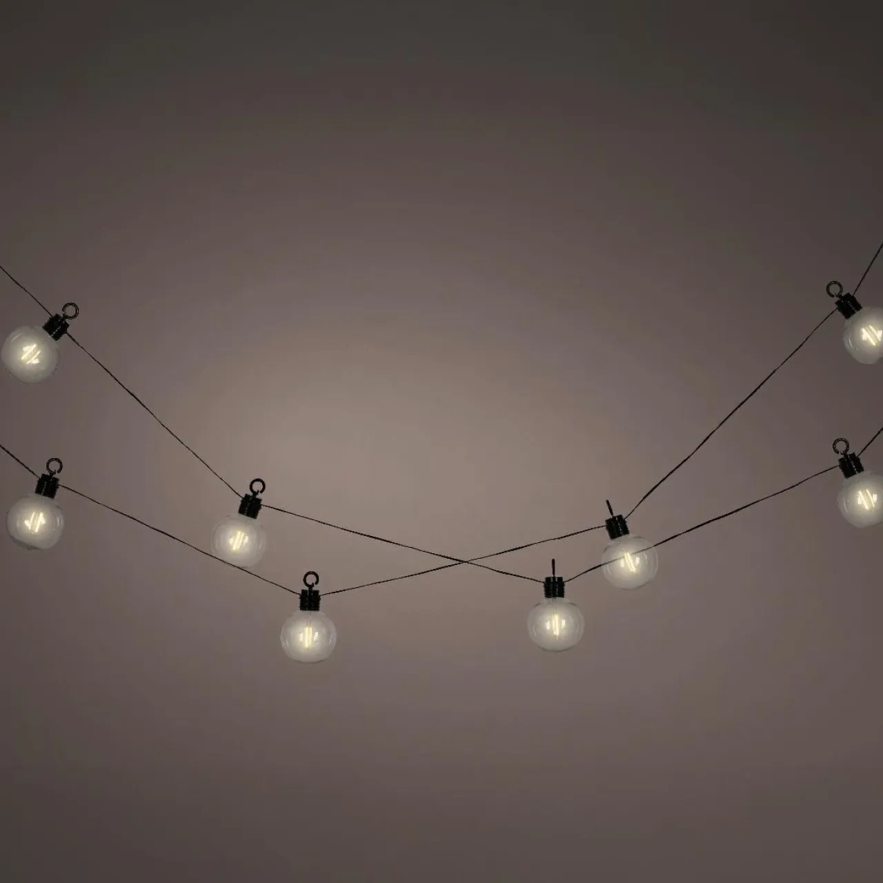 KAEMINGK Guirlande lumineuse de jardin solaire 8 LED (5,8 m) Guinguette en fête Blanc chaud New