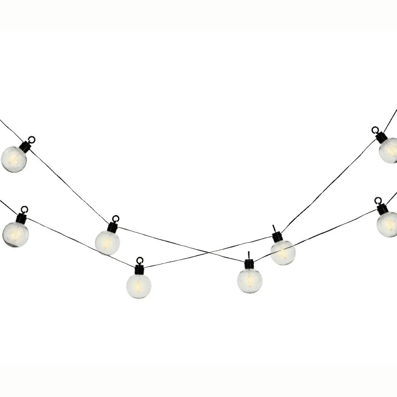 KAEMINGK Guirlande lumineuse de jardin solaire 8 LED (5,8 m) Guinguette en fête Blanc chaud New