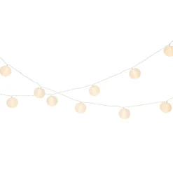 KAEMINGK Guirlande lumineuse extérieure à piles 10 LED (2,7 m) Lanternes chinoises hes Blanc Discount