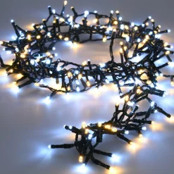 KAEMINGK Guirlande lumineuse 22,5 m 1000 LED câble vert Luxe Bicolore Blanc chaud et froid Bicolore Blanc chaud / Chaud doré - câble vert New