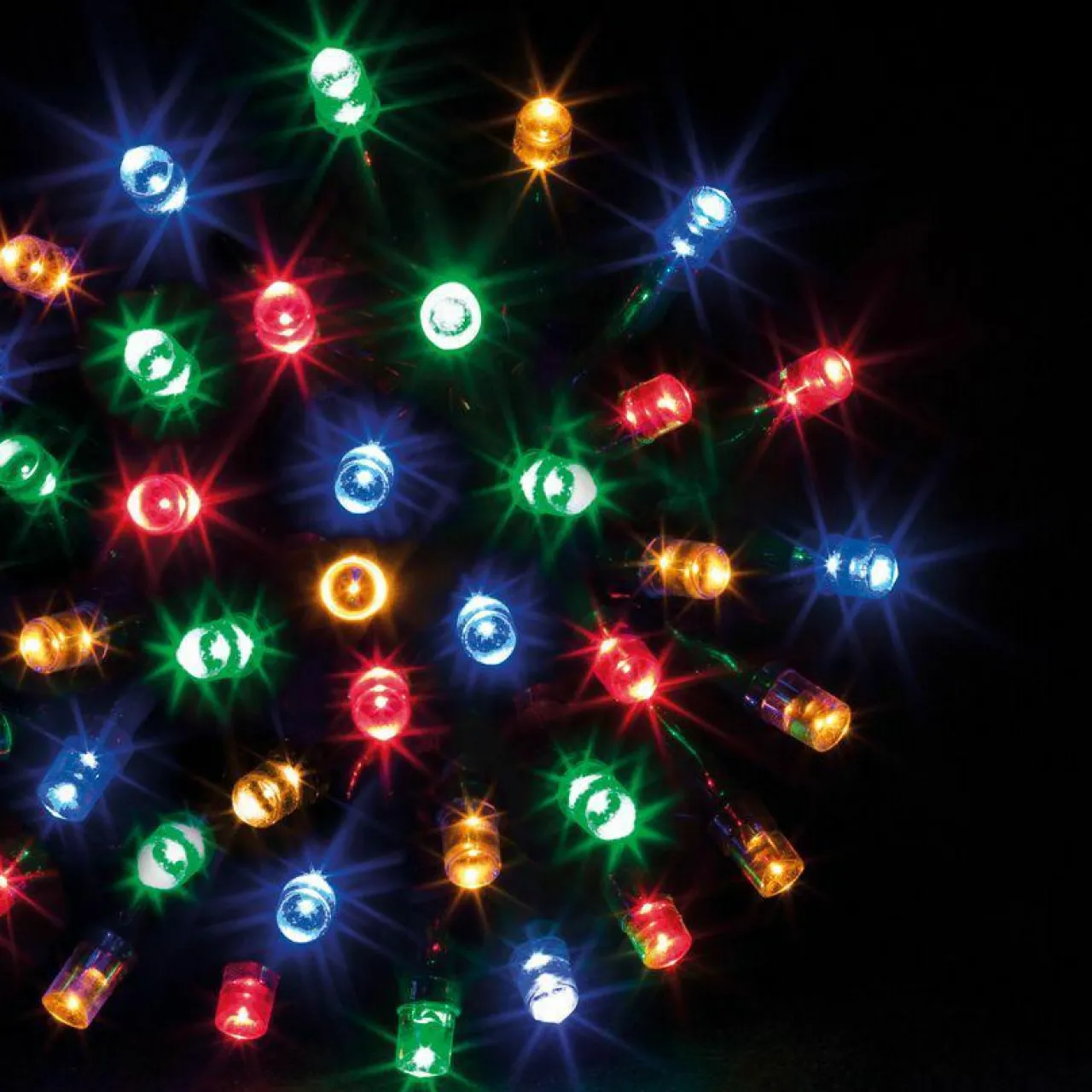 Feeric Lights & Christmas Guirlande lumineuse 50 m 500 LED câble vert Timer Multicolore Multicolore - câble vert
