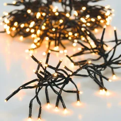 KOOPMAN Guirlande lumineuse 22 m 3000 LED câble noir Boa Blanc extra chaud Blanc très chaud - câble noir Hot