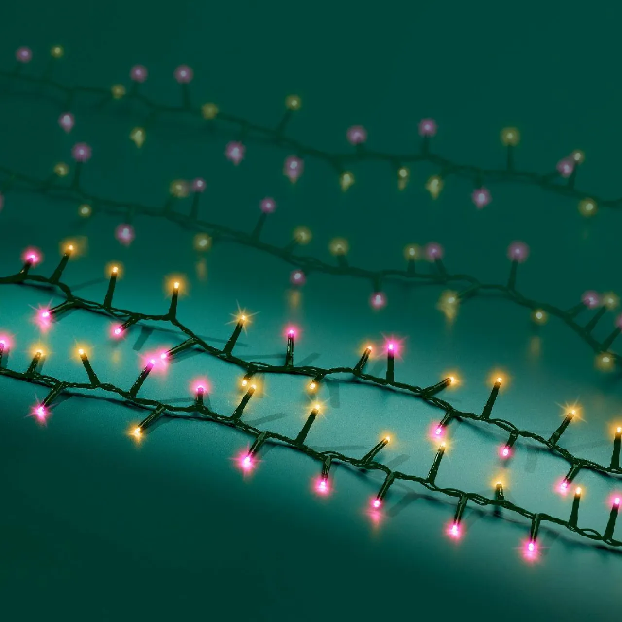 KAEMINGK Guirlande lumineuse 22,5 m 1000 LED câble vert Luxe Bicolore Rose et blanc Bicolore Blanc / Rose - câble vert Online