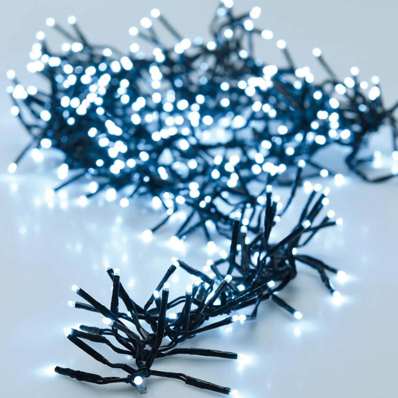 KOOPMAN Guirlande lumineuse 11 m 1512 LED câble noir Boa Blanc froid Blanc Froid - câble noir Hot