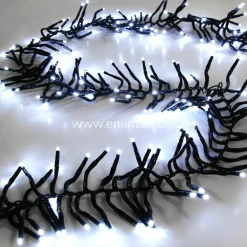 KOOPMAN Guirlande lumineuse 11 m 1512 LED câble noir Boa Blanc froid Blanc Froid - câble noir Hot