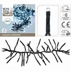 KOOPMAN Guirlande lumineuse 11 m 1512 LED câble noir Boa Blanc froid Blanc Froid - câble noir Hot