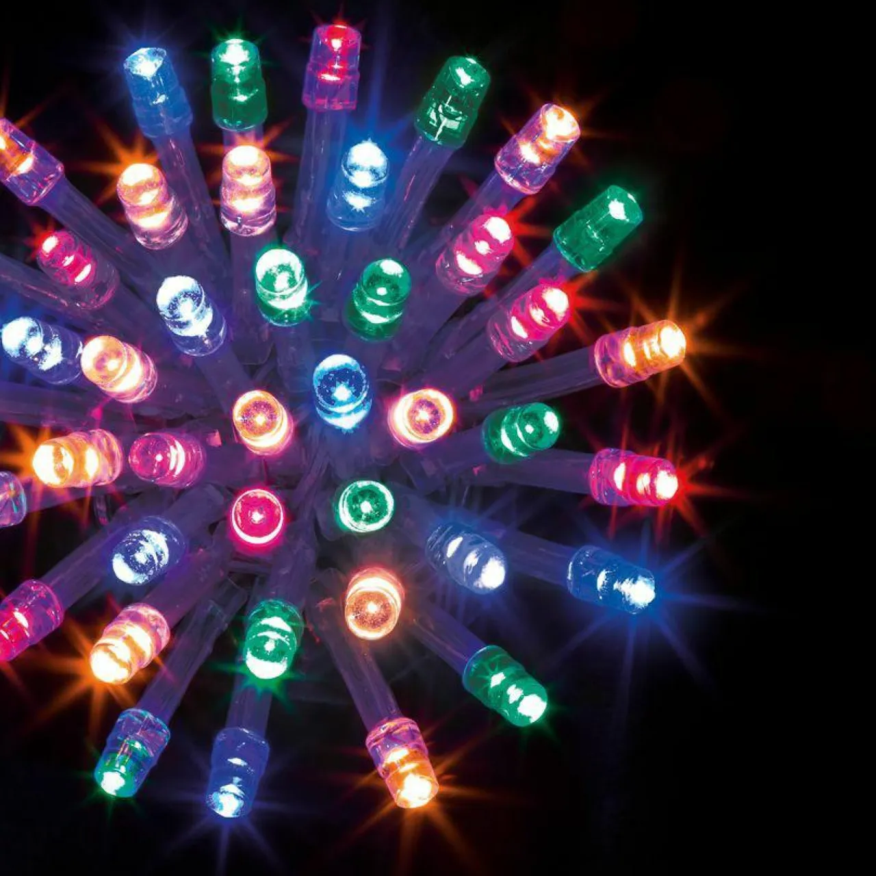 Feeric Lights & Christmas Guirlande lumineuse 10 m 100 LED câble transparent Timer Multicolore Multicolore - câble transparent Best