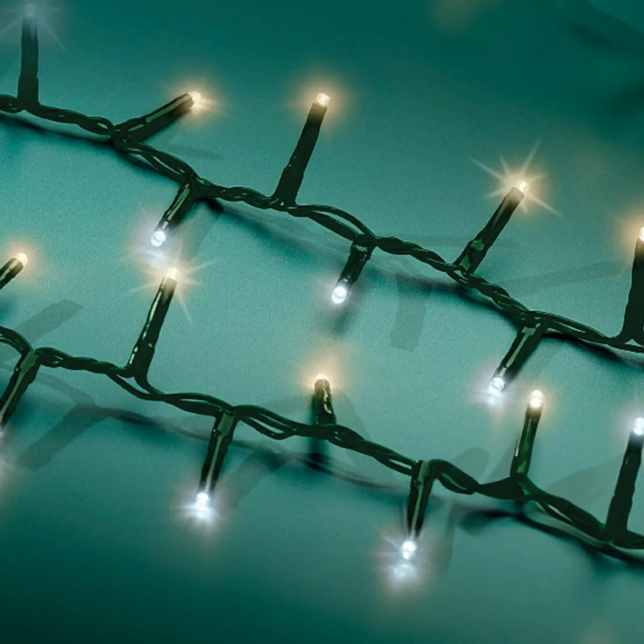 KAEMINGK Guirlande lumineuse 16 m 750 LED câble vert Luxe Bicolore Blanc chaud et froid Bicolore Blanc chaud / Chaud doré - câble vert Clearance