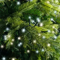 KAEMINGK Guirlande lumineuse 11 m 500 LED câble vert Luxe Bicolore Blanc chaud et froid Bicolore Blanc chaud / Chaud doré - câble vert New