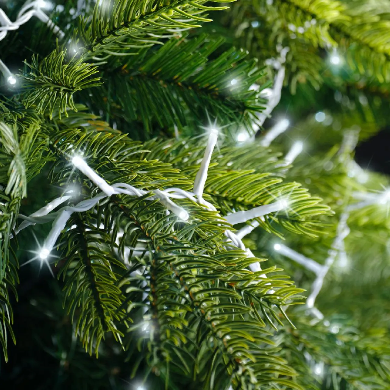 KAEMINGK Guirlande lumineuse 11 m 500 LED câble blanc Luxe Blanc froid Blanc Froid - câble blanc