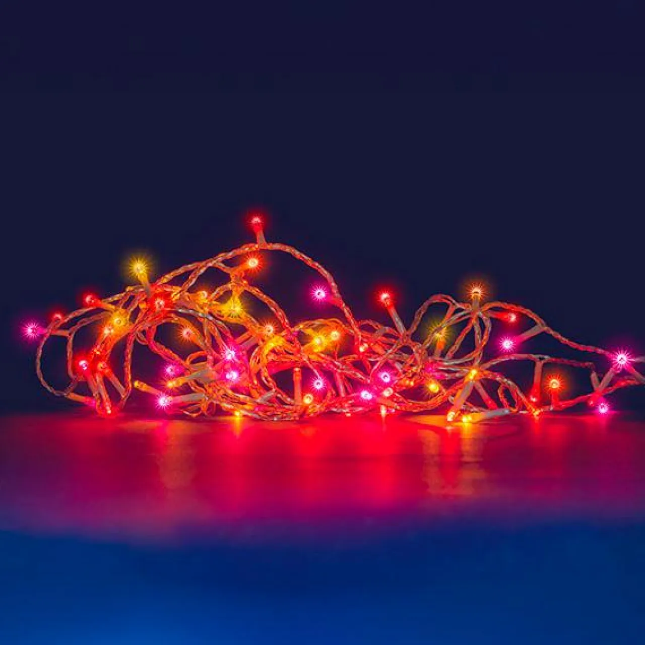 BLACHERE Guirlande lumineuse 8 m 128 LED câble transparent Multicouleur Multicolore Clearance