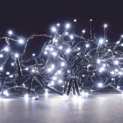 BLACHERE Guirlande lumineuse 8 m 128 LED câble vert Flashing light Blanc froid Blanc Froid - câble vert Sale