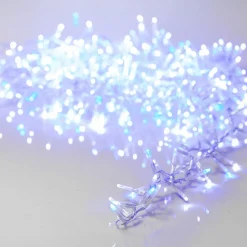KAEMINGK Guirlande lumineuse 16 m 750 LED câble transparent Luxe Bicolore Blanc et bleu Bicolore Bleu / Blanc froid - câble transparent