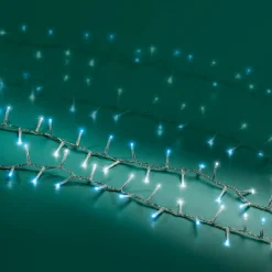 KAEMINGK Guirlande lumineuse 16 m 750 LED câble transparent Luxe Bicolore Blanc et bleu Bicolore Bleu / Blanc froid - câble transparent