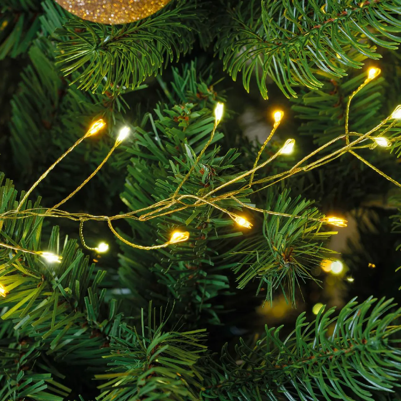 KAEMINGK Guirlande lumineuse 6 m 480 Micro LED câble or Luxe bicolore Blanc chaud et froid Bicolore Blanc chaud / Blanc froid - Câble Or New
