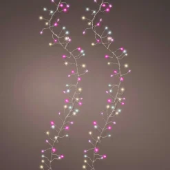 KAEMINGK Guirlande lumineuse 12 m 960 Micro LED câble argent Luxe Tricolore Rose blanc chaud et froid Tricolore Rose Blanc chaud / froid - câble argent Online