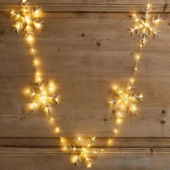 KAEMINGK Guirlande lumineuse 2,25 m 160 micro LED Cristaux de neige Blanc chaud New