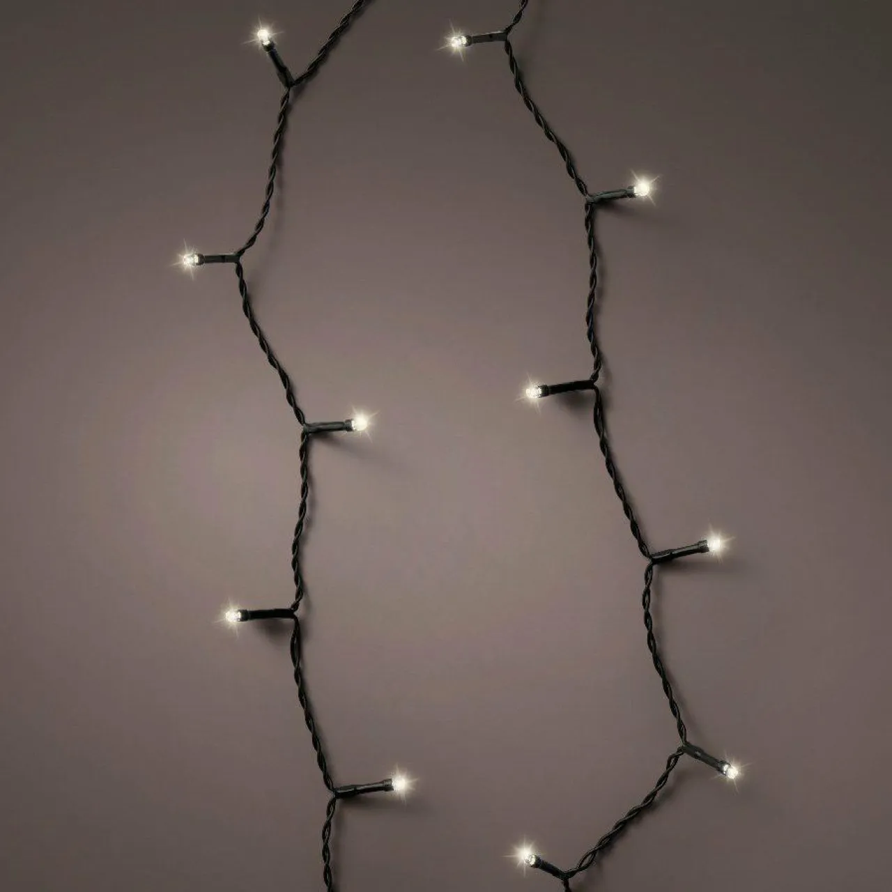 KAEMINGK Guirlande lumineuse à piles 3,50 m 48 LED câble noir Durawise Blanc chaud Blanc Chaud - câble noir