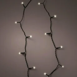 KAEMINGK Guirlande lumineuse à piles 7,10 m 96 LED câble noir Durawise Blanc chaud Blanc Chaud - câble noir New
