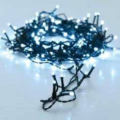 KOOPMAN Guirlande lumineuse à piles 3,5 m 48 LED câble noir Luxe Blanc froid Blanc Froid - câble noir Hot