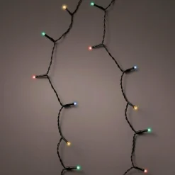 KAEMINGK Guirlande lumineuse à piles 7,10 m 96 LED câble noir Durawise Multicolore Multicolore - câble noir Online